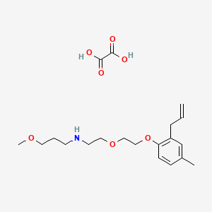 molecular formula C20H31NO7 B4000956 3-methoxy-N-[2-[2-(4-methyl-2-prop-2-enylphenoxy)ethoxy]ethyl]propan-1-amine;oxalic acid 