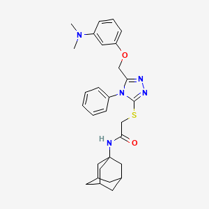 molecular formula C29H35N5O2S B4000963 N-(1-adamantyl)-2-[[5-[[3-(dimethylamino)phenoxy]methyl]-4-phenyl-1,2,4-triazol-3-yl]sulfanyl]acetamide 