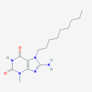 molecular formula C15H25N5O2 B400097 8-amino-3-methyl-7-nonyl-3,7-dihydro-1H-purine-2,6-dione 