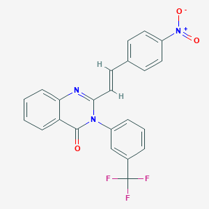 2-[2-(4-Nitro-phenyl)-vinyl]-3-(3-trifluoromethyl-phenyl)-3H-quinazolin-4-one