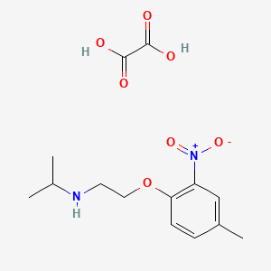 N-[2-(4-methyl-2-nitrophenoxy)ethyl]propan-2-amine;oxalic acid