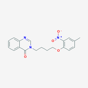 3-[4-(4-methyl-2-nitrophenoxy)butyl]quinazolin-4-one