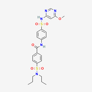 4-(dipropylsulfamoyl)-N-[4-[(6-methoxypyrimidin-4-yl)sulfamoyl]phenyl]benzamide