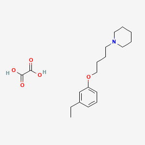 1-[4-(3-Ethylphenoxy)butyl]piperidine;oxalic acid