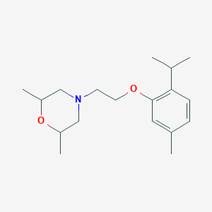 molecular formula C18H29NO2 B4001027 2,6-dimethyl-4-[2-(5-methyl-2-propan-2-ylphenoxy)ethyl]morpholine 