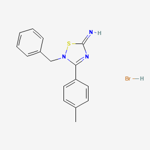 2-benzyl-3-(4-methylphenyl)-1,2,4-thiadiazol-5(2H)-imine hydrobromide