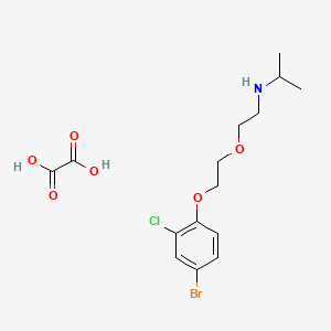 N-[2-[2-(4-bromo-2-chlorophenoxy)ethoxy]ethyl]propan-2-amine;oxalic acid