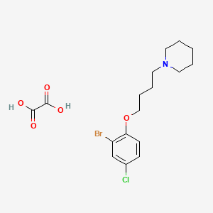 molecular formula C17H23BrClNO5 B4001048 1-[4-(2-Bromo-4-chlorophenoxy)butyl]piperidine;oxalic acid 