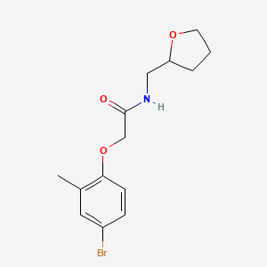 2-(4-bromo-2-methylphenoxy)-N-(oxolan-2-ylmethyl)acetamide