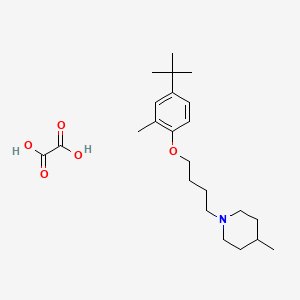 molecular formula C23H37NO5 B4001077 1-[4-(4-Tert-butyl-2-methylphenoxy)butyl]-4-methylpiperidine;oxalic acid 