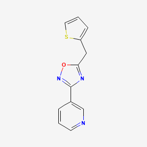 molecular formula C12H9N3OS B4001090 3-pyridin-3-yl-5-(thiophen-2-ylmethyl)-1,2,4-oxadiazole 