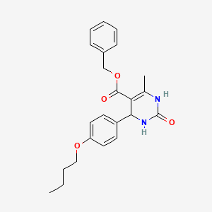 molecular formula C23H26N2O4 B4001100 Benzyl 4-(4-butoxyphenyl)-6-methyl-2-oxo-1,2,3,4-tetrahydropyrimidine-5-carboxylate 