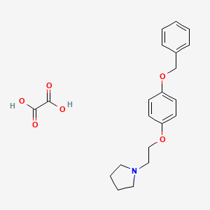 molecular formula C21H25NO6 B4001103 1-{2-[4-(benzyloxy)phenoxy]ethyl}pyrrolidine oxalate 