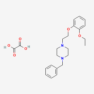 molecular formula C23H30N2O6 B4001109 1-Benzyl-4-[2-(2-ethoxyphenoxy)ethyl]piperazine;oxalic acid 