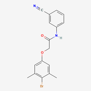 molecular formula C17H15BrN2O2 B4001111 2-(4-bromo-3,5-dimethylphenoxy)-N-(3-cyanophenyl)acetamide 