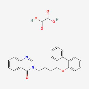 molecular formula C26H24N2O6 B4001117 3-[4-(2-biphenylyloxy)butyl]-4(3H)-quinazolinone oxalate 