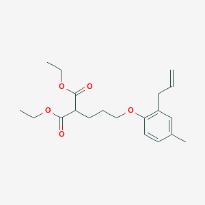 molecular formula C20H28O5 B4001118 diethyl [3-(2-allyl-4-methylphenoxy)propyl]malonate 