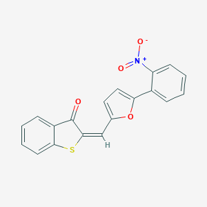 molecular formula C19H11NO4S B400112 2-[(5-{2-nitrophenyl}-2-furyl)methylene]-1-benzothiophen-3(2H)-one 