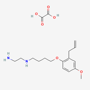 molecular formula C18H28N2O6 B4001136 N'-[4-(4-methoxy-2-prop-2-enylphenoxy)butyl]ethane-1,2-diamine;oxalic acid 