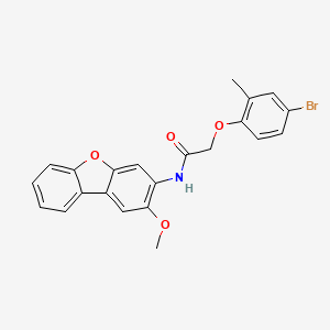 2-(4-bromo-2-methylphenoxy)-N-(2-methoxydibenzo[b,d]furan-3-yl)acetamide