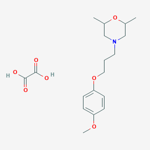 4-[3-(4-Methoxyphenoxy)propyl]-2,6-dimethylmorpholine;oxalic acid