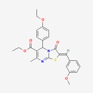 ethyl 5-(4-ethoxyphenyl)-2-(3-methoxybenzylidene)-7-methyl-3-oxo-2,3-dihydro-5H-[1,3]thiazolo[3,2-a]pyrimidine-6-carboxylate