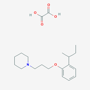 molecular formula C20H31NO5 B4001172 1-[3-(2-Butan-2-ylphenoxy)propyl]piperidine;oxalic acid 