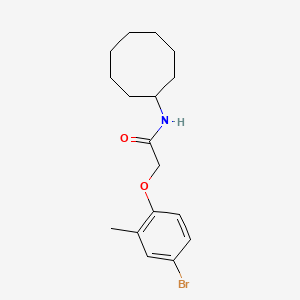 molecular formula C17H24BrNO2 B4001182 2-(4-bromo-2-methylphenoxy)-N-cyclooctylacetamide 