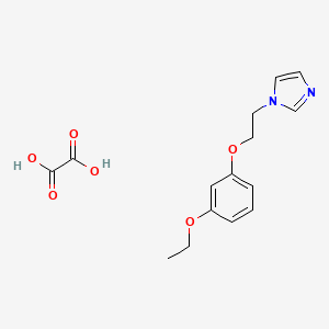 molecular formula C15H18N2O6 B4001184 1-[2-(3-Ethoxyphenoxy)ethyl]imidazole;oxalic acid 