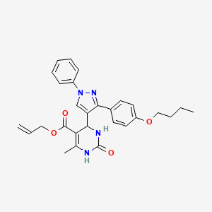 allyl 4-[3-(4-butoxyphenyl)-1-phenyl-1H-pyrazol-4-yl]-6-methyl-2-oxo-1,2,3,4-tetrahydro-5-pyrimidinecarboxylate