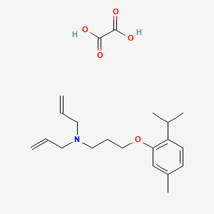 molecular formula C21H31NO5 B4001202 3-(5-methyl-2-propan-2-ylphenoxy)-N,N-bis(prop-2-enyl)propan-1-amine;oxalic acid 