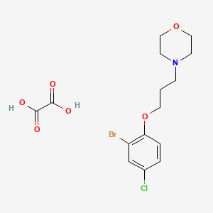 4-[3-(2-Bromo-4-chlorophenoxy)propyl]morpholine;oxalic acid