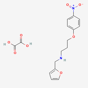 N-(furan-2-ylmethyl)-3-(4-nitrophenoxy)propan-1-amine;oxalic acid