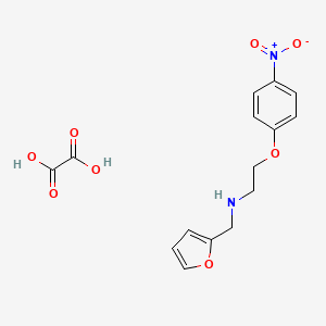 N-(furan-2-ylmethyl)-2-(4-nitrophenoxy)ethanamine;oxalic acid