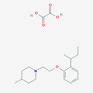 molecular formula C20H31NO5 B4001240 1-[2-(2-Butan-2-ylphenoxy)ethyl]-4-methylpiperidine;oxalic acid 