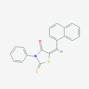 molecular formula C20H13NOS2 B400126 5-Naphthalen-1-ylmethylene-3-phenyl-2-thioxo-thiazolidin-4-one 