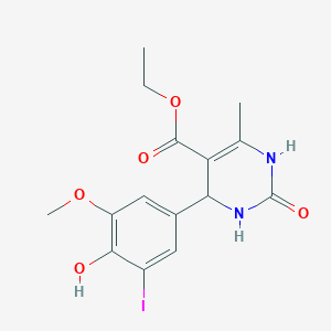 ET 4-(4-HO-3-I-5-METHOXYPHENYL)-6-ME-2-OXO-1,2,3,4-4H-5-PYRIMIDINECARBOXYLATE