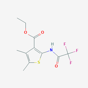 molecular formula C11H12F3NO3S B400129 Ethyl 4,5-dimethyl-2-[(trifluoroacetyl)amino]-3-thiophenecarboxylate 