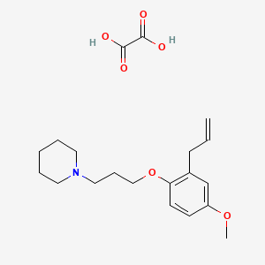 molecular formula C20H29NO6 B4001307 1-[3-(4-Methoxy-2-prop-2-enylphenoxy)propyl]piperidine;oxalic acid 