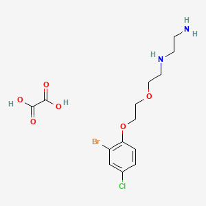 N'-[2-[2-(2-bromo-4-chlorophenoxy)ethoxy]ethyl]ethane-1,2-diamine;oxalic acid