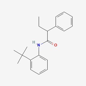 molecular formula C20H25NO B4001322 N-(2-tert-butylphenyl)-2-phenylbutanamide 