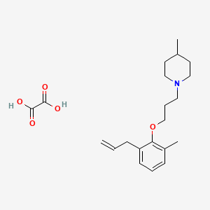 4-Methyl-1-[3-(2-methyl-6-prop-2-enylphenoxy)propyl]piperidine;oxalic acid