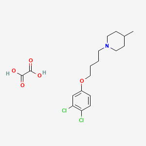 molecular formula C18H25Cl2NO5 B4001345 1-[4-(3,4-Dichlorophenoxy)butyl]-4-methylpiperidine;oxalic acid 