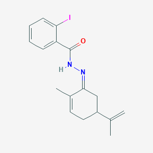 molecular formula C17H19IN2O B400135 2-iodo-N'-(5-isopropenyl-2-methyl-2-cyclohexen-1-ylidene)benzohydrazide 