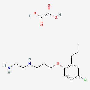 molecular formula C16H23ClN2O5 B4001356 N'-[3-(4-chloro-2-prop-2-enylphenoxy)propyl]ethane-1,2-diamine;oxalic acid 