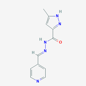 molecular formula C11H11N5O B400136 3-methyl-N'-(4-pyridinylmethylene)-1H-pyrazole-5-carbohydrazide CAS No. 1285532-72-0