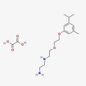 molecular formula C18H30N2O6 B4001366 N'-[2-[2-(3-methyl-5-propan-2-ylphenoxy)ethoxy]ethyl]ethane-1,2-diamine;oxalic acid 