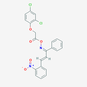 molecular formula C23H16Cl2N2O5 B400137 3-{2-nitrophenyl}-1-phenyl-2-propen-1-one O-[2-(2,4-dichlorophenoxy)acetyl]oxime 