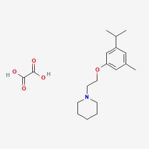 molecular formula C19H29NO5 B4001371 1-[2-(3-Methyl-5-propan-2-ylphenoxy)ethyl]piperidine;oxalic acid 