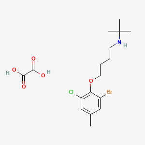 molecular formula C17H25BrClNO5 B4001382 [4-(2-bromo-6-chloro-4-methylphenoxy)butyl]tert-butylamine oxalate 